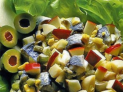Салат из сельди с яблоками Салат из сельди с яблоками