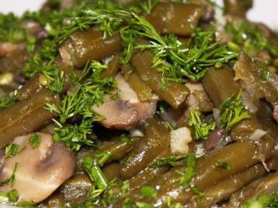 Салат из стручковой фасоли с грибами Салат из стручковой фасоли с грибами