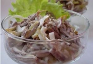 Салат из языка и майонеза Салат из языка и майонеза