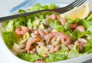 Салат "Креветки и фасоль" Салат "Креветки и фасоль"