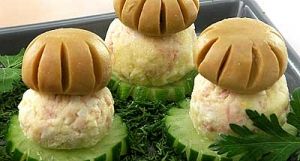 Салат "Вкусные грибочки" Салат "Вкусные грибочки"