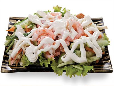Салат с кеветками Салат с кеветками
