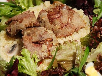Салат с куриной печенью и кус-кусом Салат с куриной печенью и кус-кусом