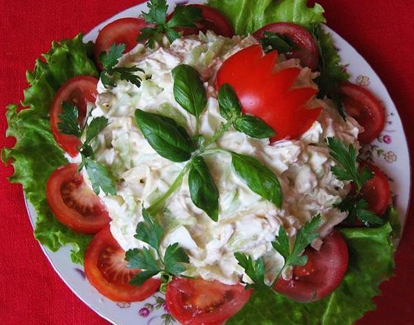 Салат с куриным филе и яблоком Салат с куриным филе и яблоком