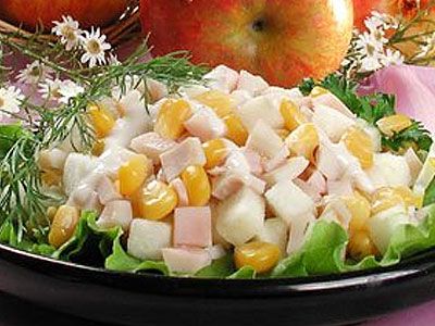 Салат с сердцем и кукурузой Салат с сердцем и кукурузой