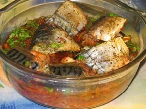 Скумбрия,запеченая с овощами Скумбрия,запеченая с овощами