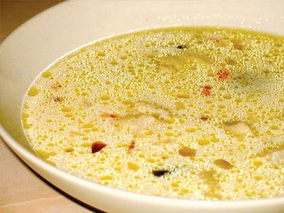 Сливочный суп с морским языком Сливочный суп с морским языком