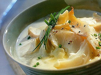 Сливочный суп с рыбой и картофелем Сливочный суп с рыбой и картофелем