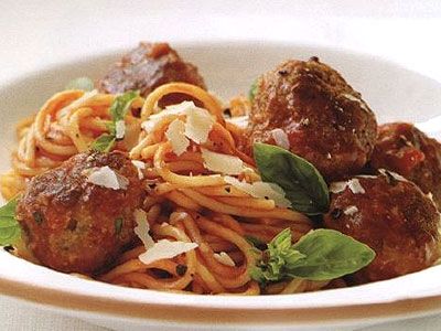 Спагетти с мясными шариками Спагетти с мясными шариками