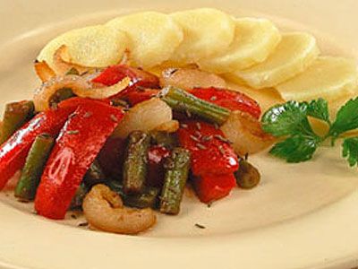 Стручковая фасоль по-болгарски Стручковая фасоль по-болгарски