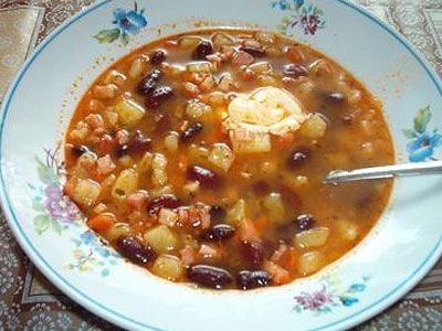 Суп фасолевый с картофелем Суп фасолевый с картофелем