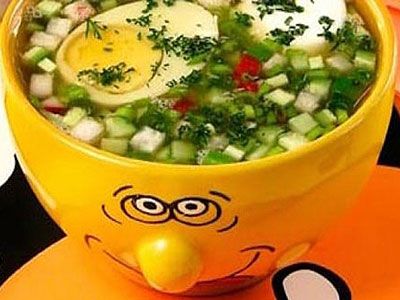 Суп из зеленого лука и чеснока