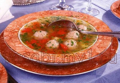 Суп картофельный с мясными фрикаделиками Суп картофельный с мясными фрикаделиками