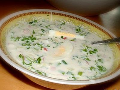 Суп кисломолочный с баклажанами Суп кисломолочный с баклажанами