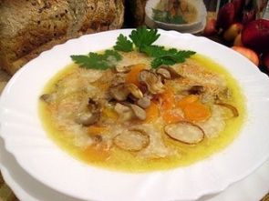 Суп морковный с грибами
