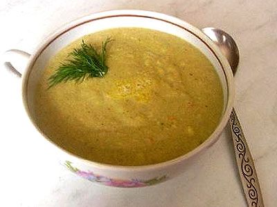 Суп-пюре из репы с чесноком