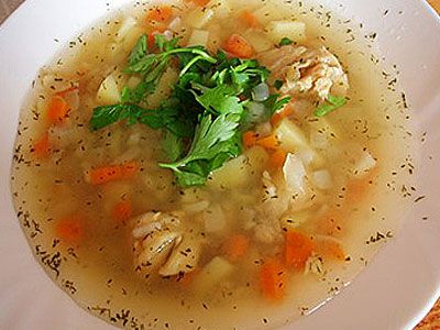 Суп рыбный с рисом Суп рыбный с рисом
