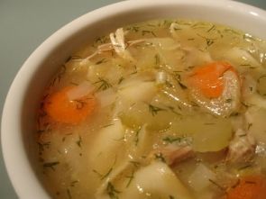 Суп с цыплёнком по-королевски