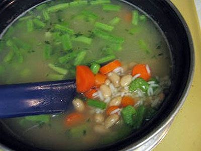 Суп с овощами и рисом «Мясной по-итальянски»