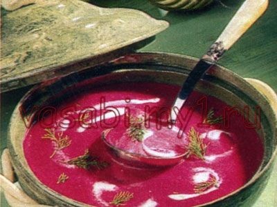 Свекольный суп на мясном бульоне Свекольный суп на мясном бульоне