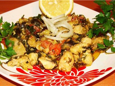 Сябзи говурма из баклажан и мяса Сябзи говурма из баклажан и мяса