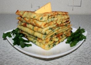Сырные блинчики с петрушкой Сырные блинчики с петрушкой