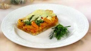 Сырные тосты с креветками Сырные тосты с креветками