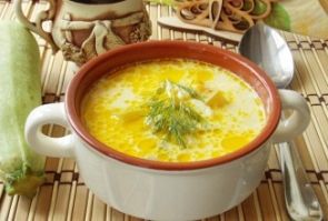 Сырный суп с кабачками Сырный суп с кабачками