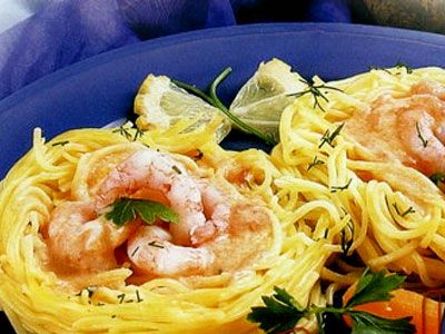 Тальятелле с соусом из лангустов Тальятелле с соусом из лангустов