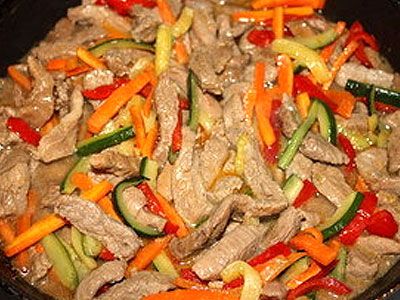 Телятина с овощами Телятина с овощами