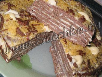 Торт из куриной печени Торт из куриной печени