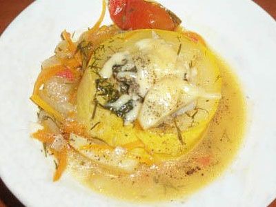Тушёные кабачки с фаршем под шапкой из сыра Тушёные кабачки с фаршем под шапкой из сыра