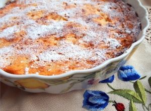 Творожная запеканка с яблоками
