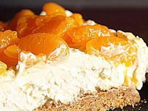 Творожный пирог с мандаринами Творожный пирог с мандаринами