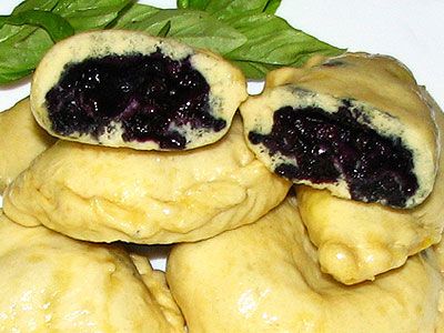 Вареники с черникой на пару Вареники с черникой на пару