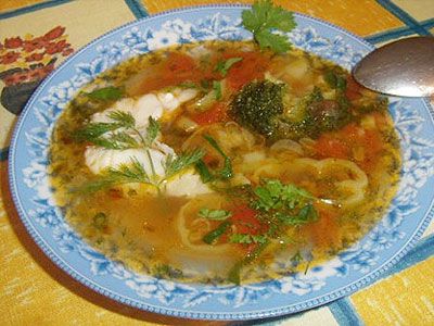 Холодник с помидорами и рыбой Холодник с помидорами и рыбой