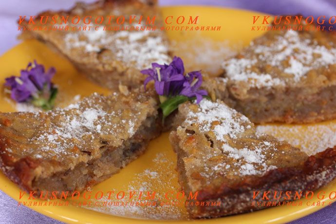 Яблочный пирог с орехами Яблочный пирог с орехами