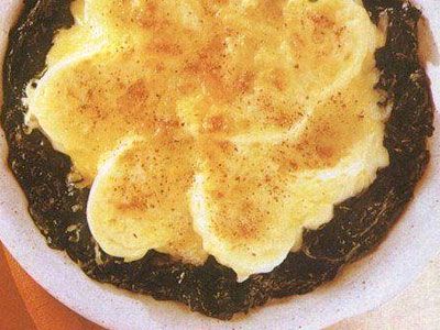 Яйца с соусом из шпината и сыра Яйца с соусом из шпината и сыра