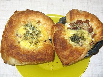 Яйца в тесте с беконом Яйца в тесте с беконом