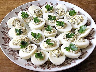 Яйцо, фаршированное шпиком Яйцо, фаршированное шпиком