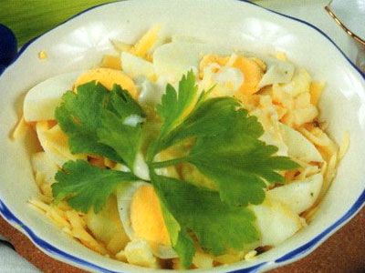 Яйцо с сыром и майонезом Яйцо с сыром и майонезом