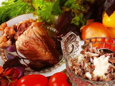 Закуска из отварного сердца Закуска из отварного сердца