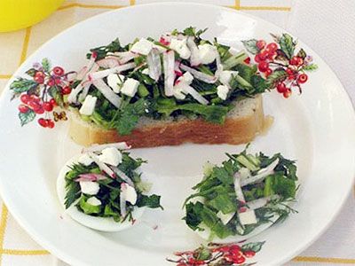 Закуска из редиса с яйцом Закуска из редиса с яйцом
