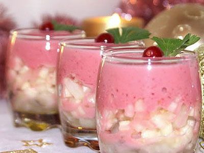Закуска из сельди в стопочках Закуска из сельди в стопочках