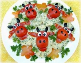 Закуска "Веселая коровка"