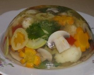 Заливное из шампиньонов Заливное из шампиньонов