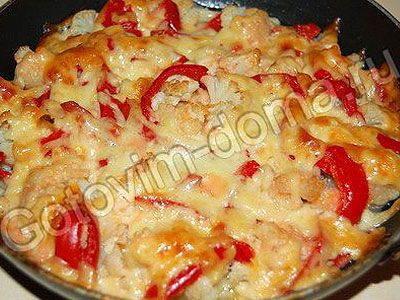 Запеканка из овощей с языком и сыром Запеканка из овощей с языком и сыром