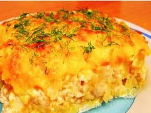 Запеканка с фаршем и капустой Запеканка с фаршем и капустой