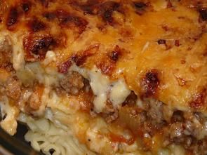 Запеканка с фаршем и макаронами Запеканка с фаршем и макаронами