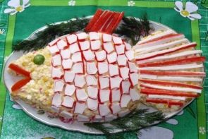 Запеканка с крабовыми палочками Запеканка с крабовыми палочками